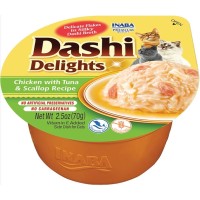 Ciao Dashi Delights Tavuk & Ton Balığı ve Deniz Taraklı Kedi Çorbası 70 Gr