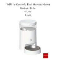 Pakeway Otomatik Wifi Erişimli Mama Kabı Beyaz 4Lt
