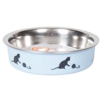 Karlie Bella Kedi Çelik Mama Kabı 10 Cm Mavi 160 Ml 