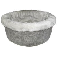 Lavista Kedi ve Küçük Irk Köpekler için Peluş Yatak Gri