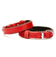 Doggie SBT-1510S Yumuşak Dokulu Sade Boyun Tasması Kırmızı