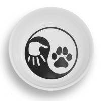 Raccoon Kedi ve Küçük Irk Köpekler İçin Seramik Mama Kabı Japanese 250 ml