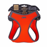 Doggie Havalı Dokuma Reflektör Serisi Küçük Irk Göğüs Tasması Turuncu L-42-48Cm