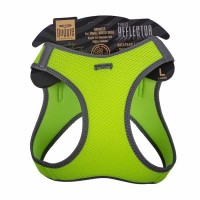 Doggie Havalı Dokuma Reflektör Serisi Küçük Irk Göğüs Tasması Sarı L-42-48Cm