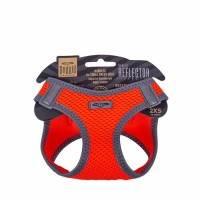 Doggie Havalı Dokuma Reflektör Serisi Küçük Irk Göğüs Tasması Turuncu 2Xs-26-30Cm