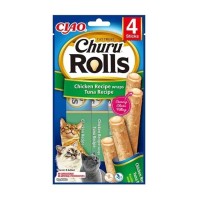 Ciao Churu Rols Sticks Tavuk Sargılı ve Ton Balıklı Kedi Ödül Maması 4 X 10 gr