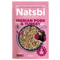 Natsbi Steamed Iberian Pork & Turkey 200 g İber Domuzlu ve Hindili Köpek Yaş Maması