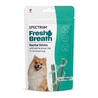 Spectrum Fresh Breath Mini Irk Yetişkin Köpekler İçin Naneli Diş Çubukları Köpek Ödülü 56gr
