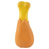 MerkoPets Sesli Vinil Tavuk Budu Şeklinde Köpek Oyuncağı 12cm (40gr)