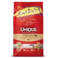 Unique Sterilised Tavuklu ve Pirinçli 10+2 Kg Bonus Paket Kısırlaştırılmış Yetişkin Kedi Maması