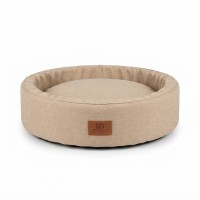 Teng Süngerli Simit Kedi Yatağı Krem 40 cm