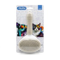 Clean Pet's Tüy Temizleme Düğmeli Oval Kedi Köpek Fırçası 10 cm (Bej)
