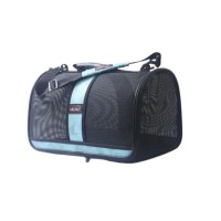 Migno Flybag Safir Fileli Gri-Pembe Kedi ve Köpek Taşıma Çantası