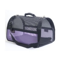MİGNO FLYBAG Voyager Fileli Kedi Köpek Taşıma Çantası - Mor-Siyah
