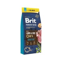 Brit Premium By Nature Sensitive Kuzu Etli ve Pirinçli Yetişkin Köpek Maması 15 Kg + 3 Kg