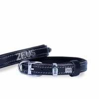 Doggie Konforlu Gerçek Deriden El Yapımı İsimlikli Köpek Boyun Tasması 2x35-40cm - Siyah