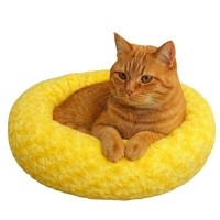 Pet Pretty Simit Yatak Peluş Sarı 55x55cm