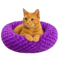 Pet pretty Simit Yatak Peluş Mor 55x55 Cm