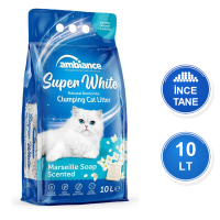 Ambiance Marsilya Sabunu Kokulu 10 LT İnce Taneli Topaklanan Bentonit Kedi Kumu