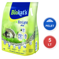 Biokat's Eco Light Extra Aktif Karbonlu 5 LT Pelet Topaklanan Bitkisel Kedi Kumu