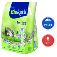 Biokat's Eco Light Kokusuz 5 LT Pelet Topaklanan Bitkisel Kedi Kumu