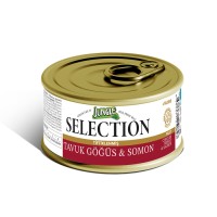 Jungle Selection Tiftiklenmiş Tavuklu ve Somonlu Kedi Konservesi 70 gr