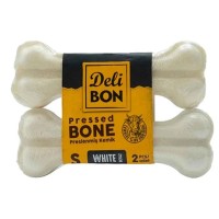 Delibon Small Beyaz Press Kemik Köpek Ödülü 2'li 12cm