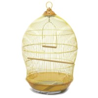 Dayang Kubbe Şeklinde Kuş Kafesi 48,5x48,5x76cm (Pirinç)