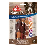 8in1 Flavours Triple Flavour Skewers Çiğnenebilir Köpek Ödülü 10'lu 113gr