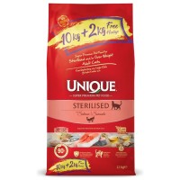 Unique Sterilised Somonlu 10+2 Kg Bonus Paket Kısırlaştırılmış Yetişkin Kedi Maması