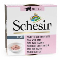 Schesir Jelly Ton Balığı ve Jambon Jöle İçinde Yetişkin Kedi Konservesi 85gr