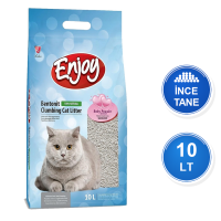Enjoy Bebek Pudrası Kokulu 10 LT İnce Taneli Topaklanan Bentonit Kedi Kumu
