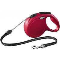 Flexi New Classic İpli Otomatik Gezdirme Tasması Kırmızı [Medium] 5m