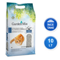Garden Mix Aktif Karbonlu 10 LT İnce Taneli Topaklanan Bentonit Kedi Kumu