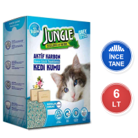 Jungle Aktif Karbonlu Marsilya Sabunu Kokulu 6 LT / 5,1 KG İnce Taneli Topaklanan Bentonit Kedi Kumu