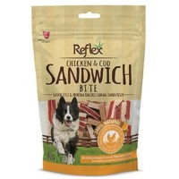 Reflex Tavuk ve Morina Balık Sandviç Çubuk Köpek Kurutulmuş Et Ödülü 80 gr