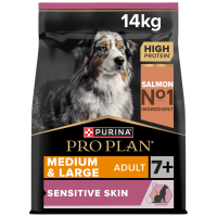 Purina Pro Plan Medium & Large Adult 7+ Sensitive Skin Salmon 14 Kg Somonlu Orta ve Büyük Irk Yaşlı Köpek Maması