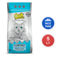 Quik Marsilya Sabunu Kokulu 5 LT İnce Taneli Topaklanan Bentonit Kedi Kumu
