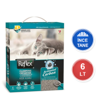 Reflex Aktif Karbonlu 6 LT İnce Taneli Topaklanan Bentonit Kedi Kumu