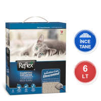 Reflex Hassas Kediler İçin Kokusuz 6 LT İnce Taneli Topaklanan Bentonit Kedi Kumu