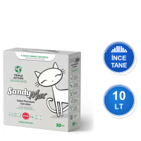 Sandy Max Triple Action Aktif Karbonlu 10 LT İnce Taneli Topaklanan Bentonit Kedi Kumu