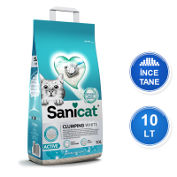 Sanicat Active Marsilya Sabunu Kokulu 10 LT İnce Taneli Topaklanan Bentonit Kedi Kumu