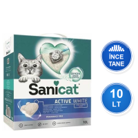 Sanicat Active White Kokusuz 10 LT İnce Taneli Topaklanan Bentonit Kedi Kumu