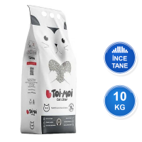Toi Moi Aktif Karbonlu Grey 10 KG İnce Taneli Topaklanan Bentonit Kedi Kumu