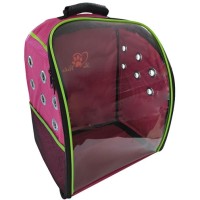 Lavista Pet Twist Şeffaf Sırt Taşıma Çantası (Pembe) 40x32x26 cm