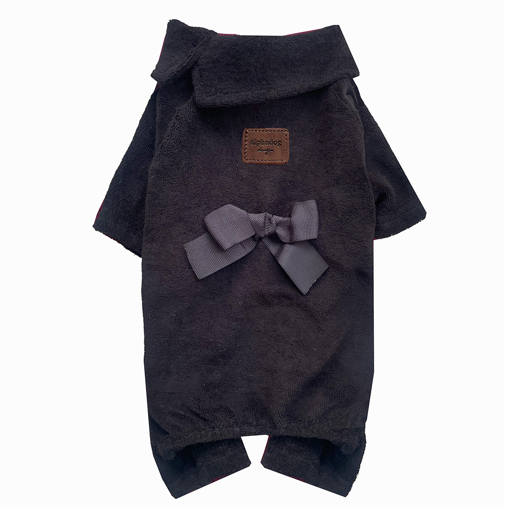 Alphadog Soft Siyah Köpek Pijaması 4 Beden - [Large] (9-13 KG)