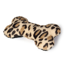 Karlie Kemik Şeklinde Peluş Evcil Hayvan Oyuncağı Leopar Desenli