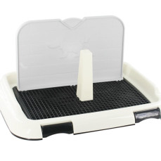 Köpek Tuvalet Eğitim Pedi Tablası Duvarlı 46,5 cm x 36 cm x 22 cm Siyah