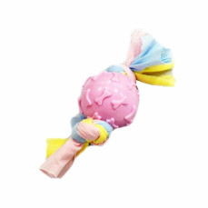 EuroDog Puppy Kemik Desenli Top Diş Kaşıma Köpek Oyuncağı Pembe 19 Cm