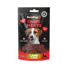 EuroDog Crazy Meatz Kuzu Etli Küp Şekersiz Köpek Ödül Maması 100gr
